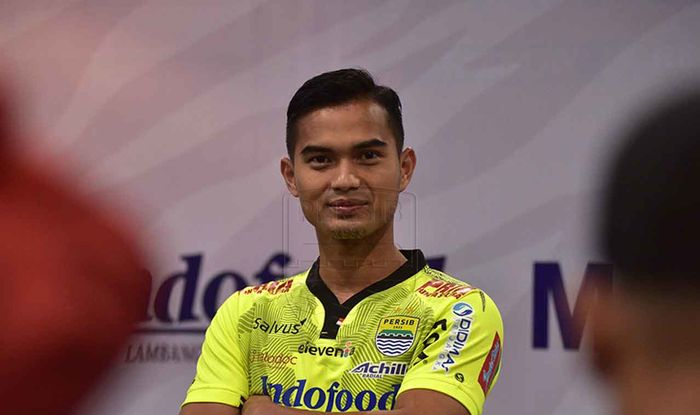 Dhika Bayangkara, saat diperkenalkan sebagai penjaga gawang anyar Persib Bandung pada Selasa (27/8/2019).