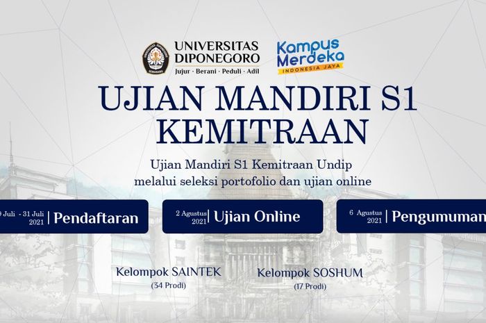 Universitas Diponegoro masih membuka penerimaan mahasiswa baru nih, sob.