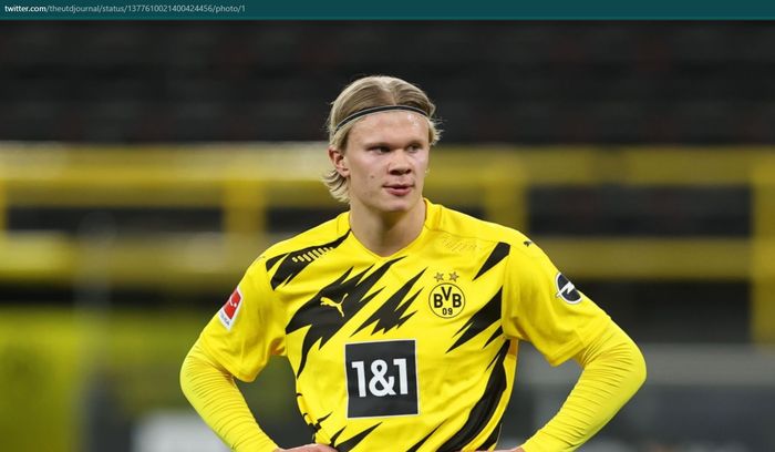 Penyerang Borussia Dortmund, Erling Haaland, tengah menjadi buruan Barcelona.