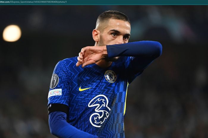  Manchester United dilaporkan tertarik untuk mendatangkan pemain Chelsea, Hakim Ziyech.