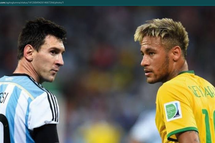 Pertemuan antara Lionel Messi dan Neymar tersaji di final Copa America 2021.