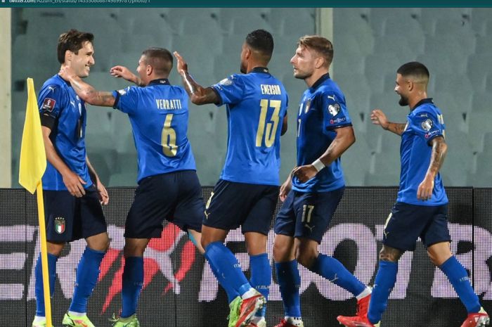 Federico Chiesa mencetak gol dalam hasil imbang 1-1 timnas Italia melawan timnas Bulgaria.
