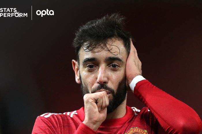 Bruno Fernandes tercatat sebagai pencetak gol terbanyak bagi Manchester United musim ini.