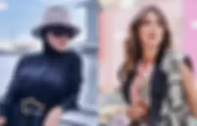 Intip detail OOTD Syahrini dan Luna Maya saat jalan-jalan di New York. Siapa yang paling modis?