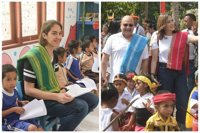 Irwan Mussry Bangun Sekolah di Sumba, El Rumi Terciduk Asyik Menari Bersama Anak-anak PAUD Saat Dampingi Sang Ayah