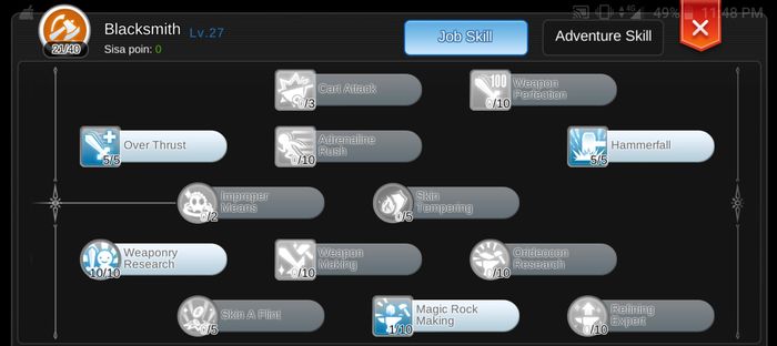 Blacksmith Skill Ragnarok M Eternal Love