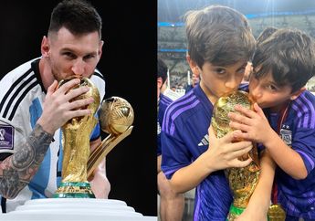 Lionel Messi Cium Trofi Piala Dunia 2022, Antonela Roccuzzo Beberkan Penderitaan Suaminya