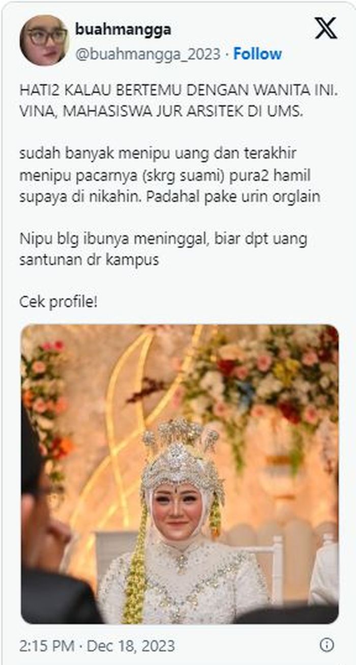 Postingan akun X @buahmangga