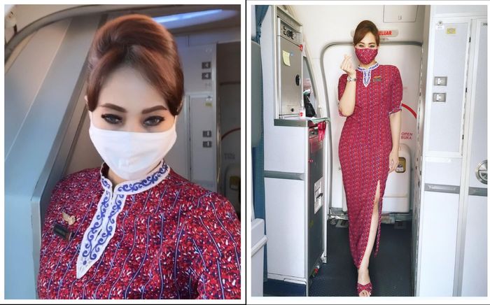 Fany Kurniawaty sedang bekerja sebagai pramugari