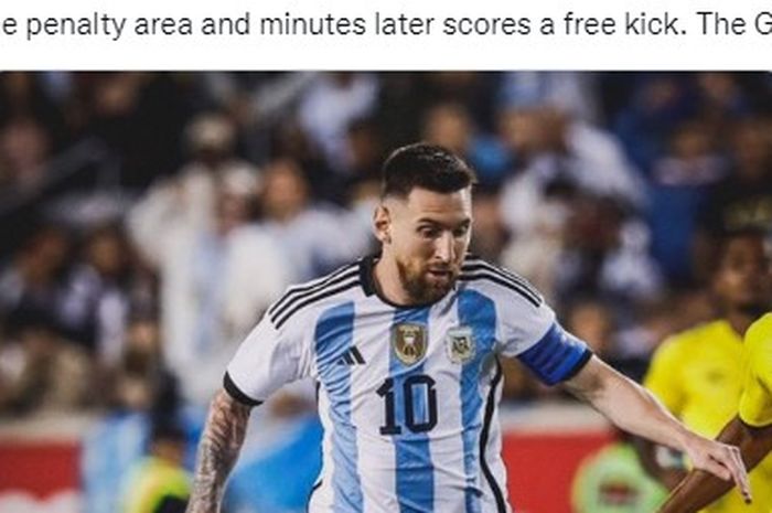 Pemain timnas Argentina, Lionel Messi.