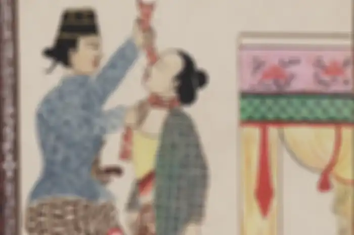 Ilustrasi Pangeran Puger menghukum putrinya sendiri. Pangeran Puger pernah mengalah dari saudaranya, Amangkurat II, sebagai raja Mataram Islam, tapi tidak dari sang keponakan, Pangeran Mas.