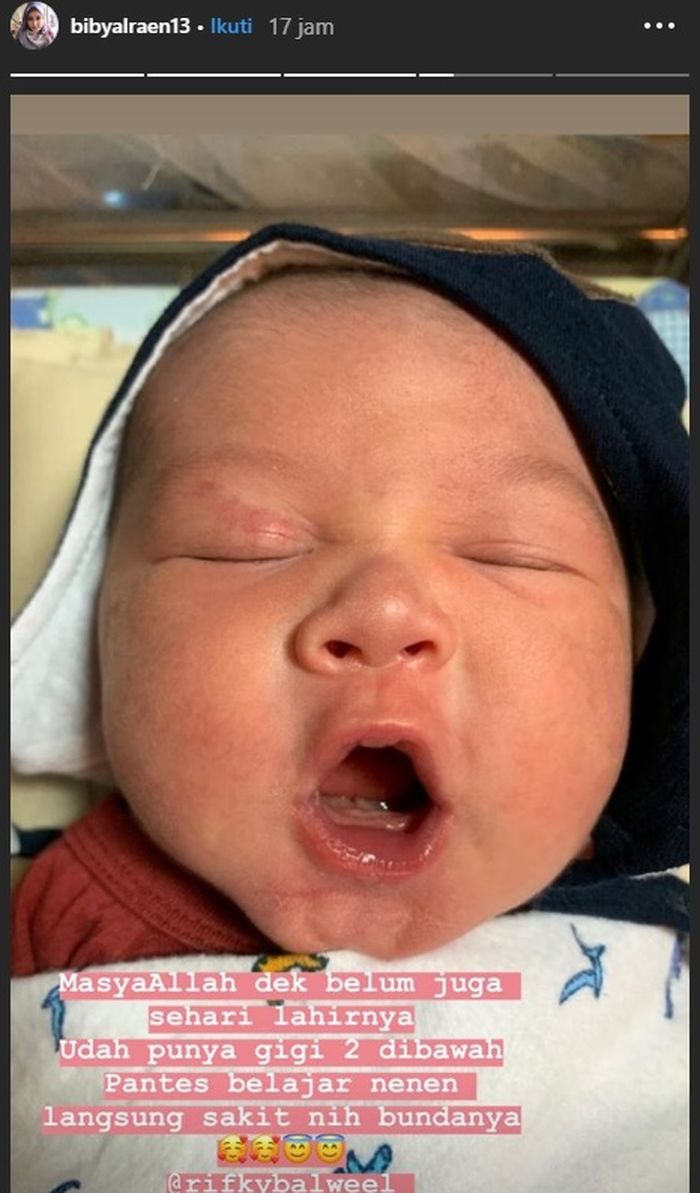 Baru Lahir, Anak Rifky Balweel Sudah Punya 2 Gigi! Intip Potretnya yang Menggemaskan
