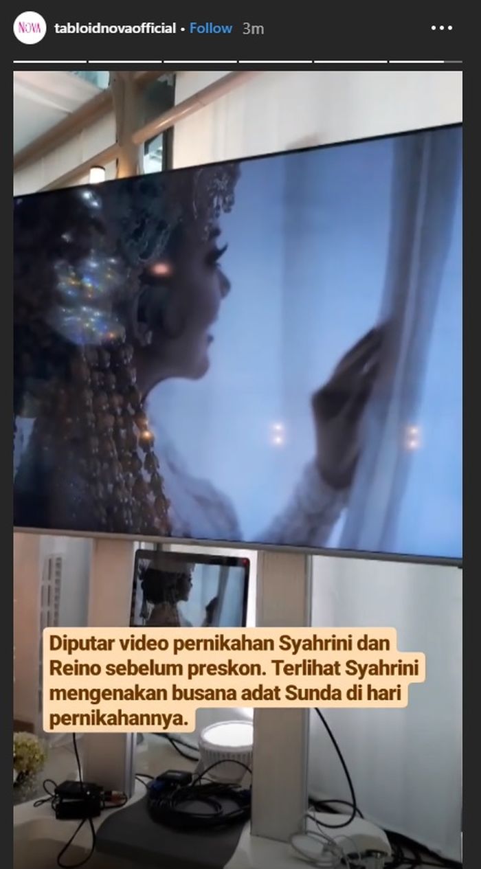 Video pernikahan Syahrini diputar