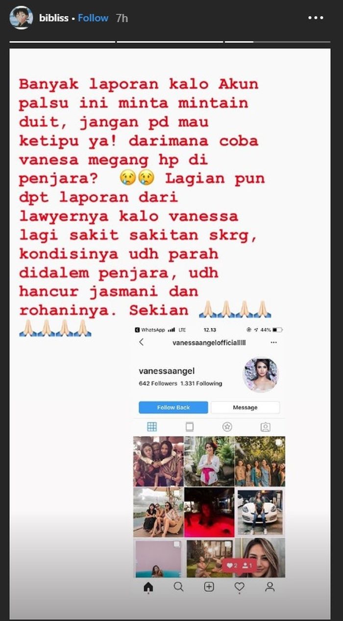 Bibi Ardiansyah sebut nama Vanessa Angel kerap dicatut dalam untuk penipuan