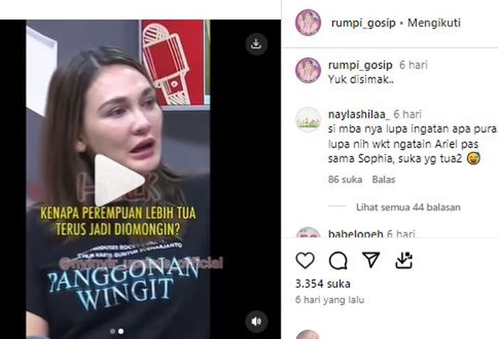 Luna Maya singgung soal perempuan tua yang sering jadi bahan gunjingan