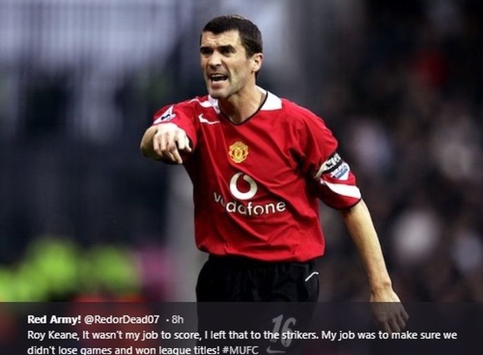 Kapten legendaris Manchester United, Roy Keane.