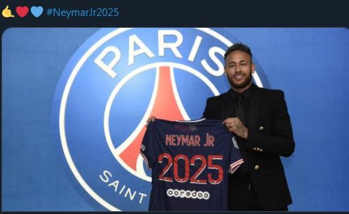 Neymar Jr resmi perpanjang kontrak di Paris Saint-Germain.