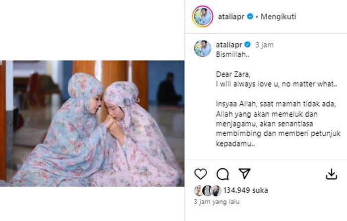 Postingan Atalia Praratya