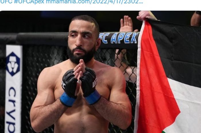 Belal Muhammad, petarung Muslim yang tetap menjalankan puasa Ramadan pada UFC Vegas 51 (17/4/2022).