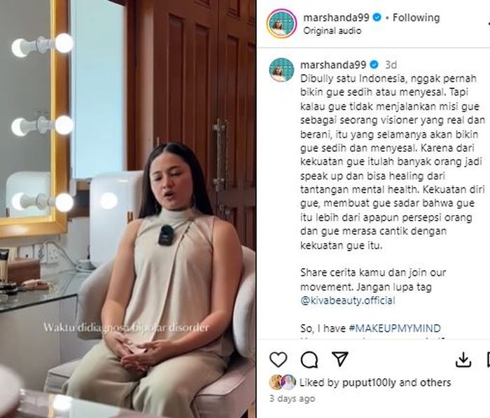 Postingan Marshanda 
