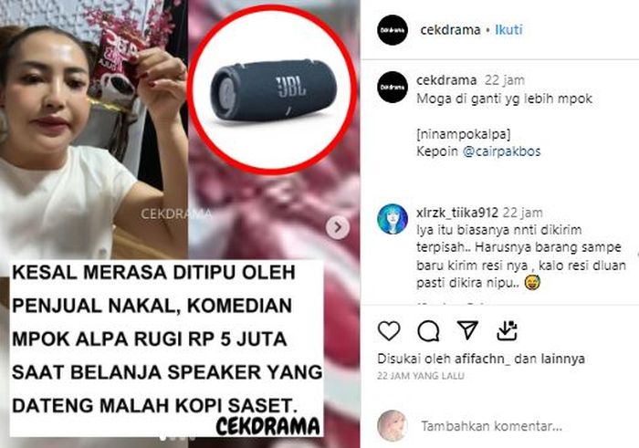 Mpok Alpha ngaku jadi korban penipuan