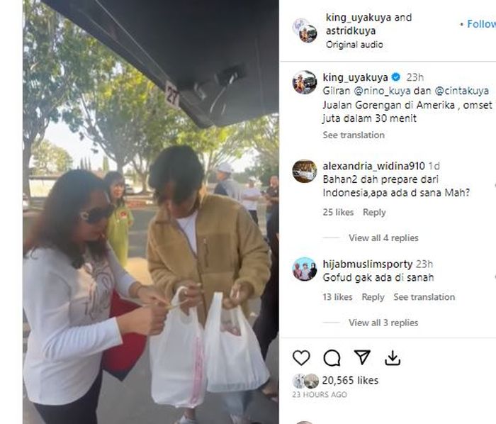 Postingan Uya Kuya