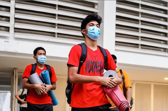 Penyerang Persija Jakarta, Sutan Diego Zico saat menjalani latihan bersama timnas U-19 Indonesia.