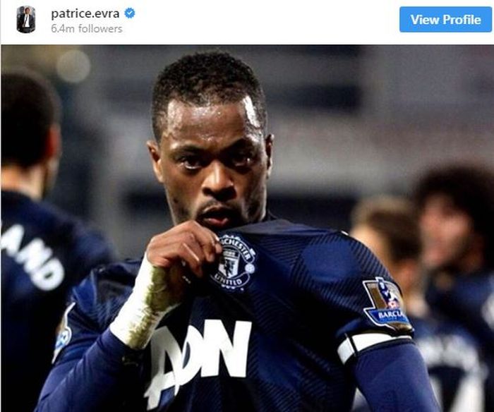 Bek kiri legendaris Manchester United, Patrice Evra.