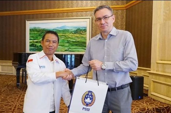 Delegasi AFC memberikan rangkuman dan masukan terkait hasil inspeksi di Jakarta dan Solo pada Minggu (4/9) di Hotel Ritz, Jakarta.