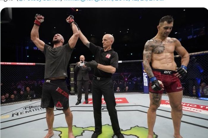 Jagoan UFC, Volkan Oezdemir dalam salah satu pertarungannya.