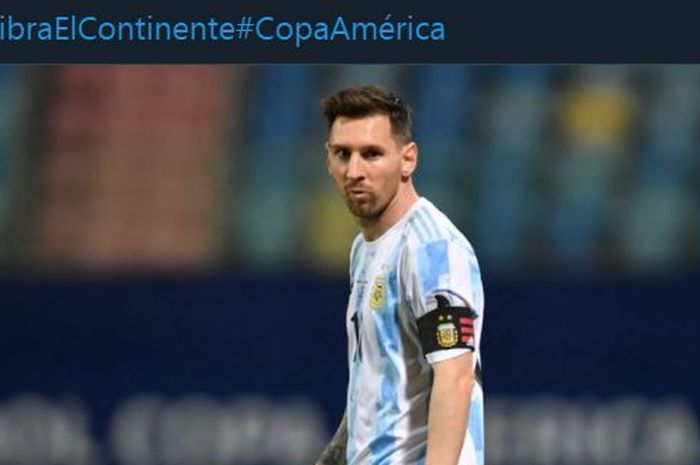 Lionel Messi dalam pertandingan Argentina vs Ekuador di perempat final Copa America 2021.