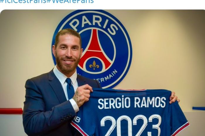 Bek asal Spanyol, Sergio Ramos, secara resmi merapat ke klub kaya asal Prancis, Paris Saint-Germain.