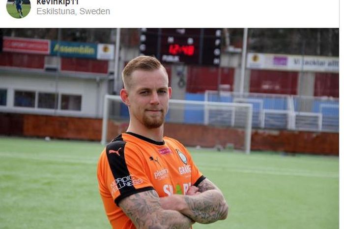 Kevin van Kippersluis, eks pemain Persib Bandung kini memperkuat klub Liga Swedia, AFC Eskilstuna.