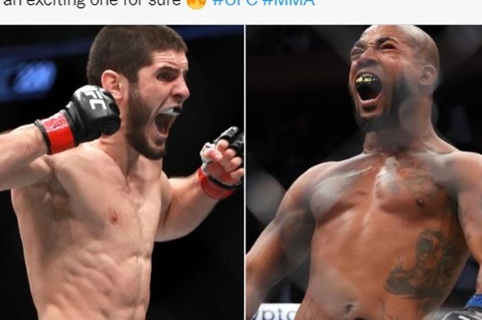 Montase Islam Makhachev (kiri) dan Bobby Green (kanan). Kedua petarung ini bakal berduel pada UFC Vegas 49 (27/2/2022) WIB.