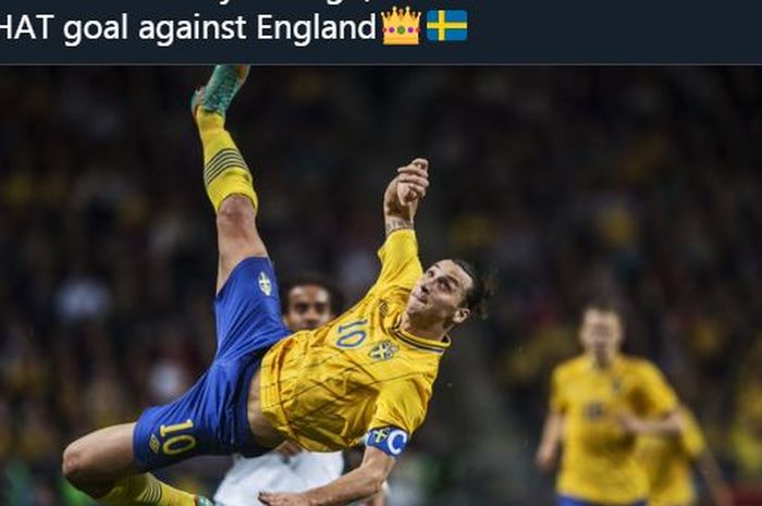 Gol spektakuler Zlatan Ibrahimovic dalam duel timnas Swedia vs Inggris di laga uji coba tahun 2012.