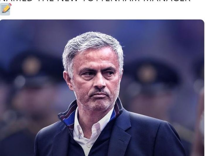 Pelatih Tottenham Hotspur, Jose Mourinho.