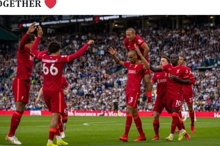 Mohamed Salah mencetak gol ke-100 di ajang Liga Inggris, kemenangan Liverpool atas Leeds United menumbalkan satu pemain.