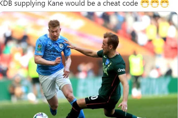 Di tengah ketertarikan Manchester City, striker Tottenham Hotspur, Harry Kane, berhasrat ingin main bersama Kevin De Bruyne.