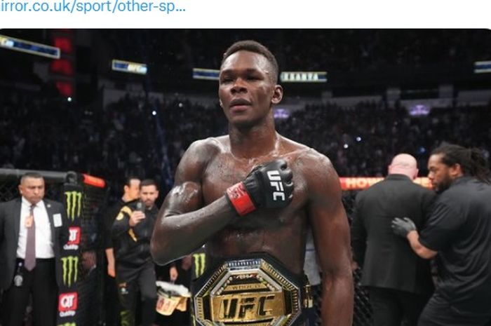 Juara kelas menengah UFC, Israel Adesanya.