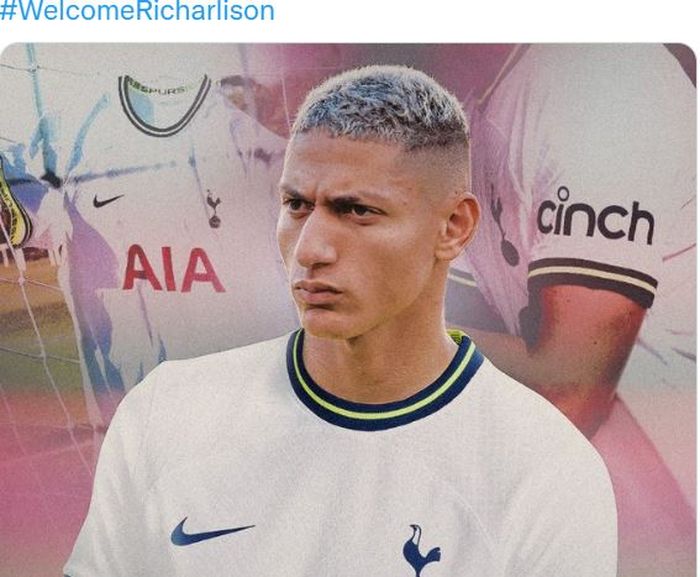 Striker anyar Tottenham Hotspur, Richarlison, resmi didatangkan dari Everton.