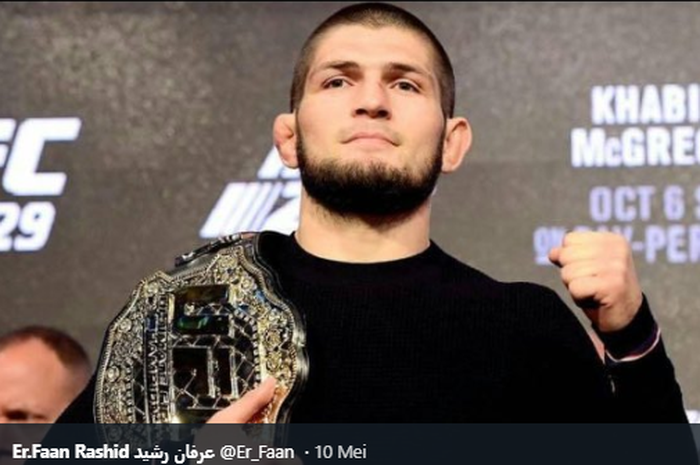 Mantan petarung UFC asal Rusia, Khabib Nurmagomedov. 