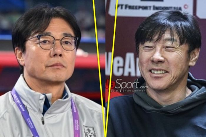Hwang Sun-hong dan Shin Tae-yong terlibat perang sesama Korea dalam perempat final Piala Asia U-23 2024 antara Korea Selatan dan Timnas U-23 Indonesia.
