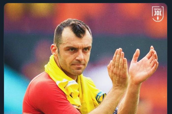 Goran Pandev pensiun dari timnas Makedonia Utara setelah duel Euro 2020 lawan timnas Belanda, 21 Juni 2021.