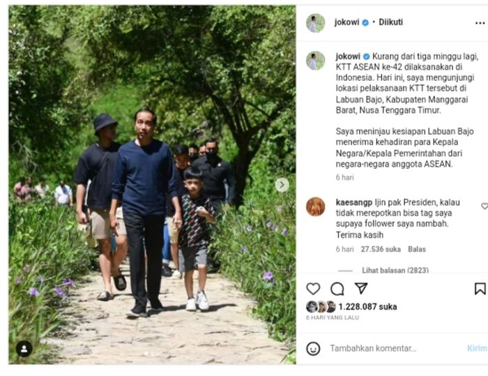 Postingan Jokowi
