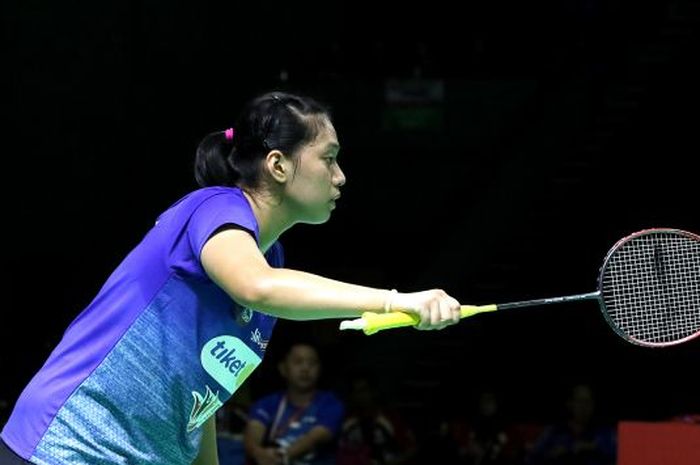 Salah satu skuat tim Champion Klaten di ajang Djarum Superliga Badminton 2019, Indah Cahya Sari Jamil.