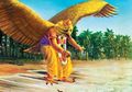 Asal-usul Burung Garuda, Kendaraan Dewa Wisnu yang Bertempur dengan Ular Raksasa Berkepala Banyak Gara-gara Sesajen dan Pernah Mencuri 'Air Kehidupan' untuk Membebaskan Ibunya