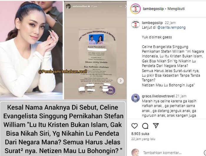 Instagram.com/@lambegosiip
Postingan akun @lambegosiip