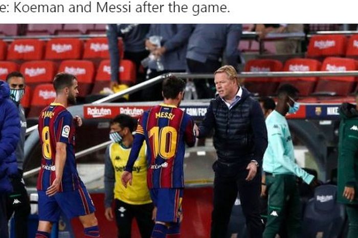 Ronald Koeman menyerahkan keputusan kepada Lionel Messi setelah bingung memilih eksekutor penalti Barcelona.