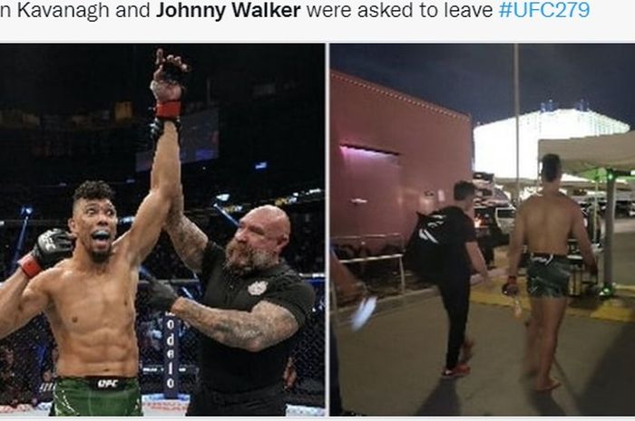 Montase jagoan kelas berat ringan, Johnny Walker, dan momen dia diusir dari UFC 279.