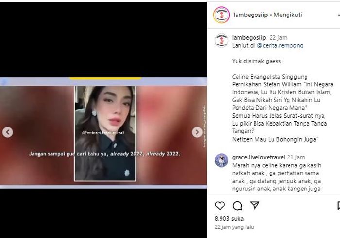 Instagram.com/@lambegosiip
Postingan akun @lambegosiip